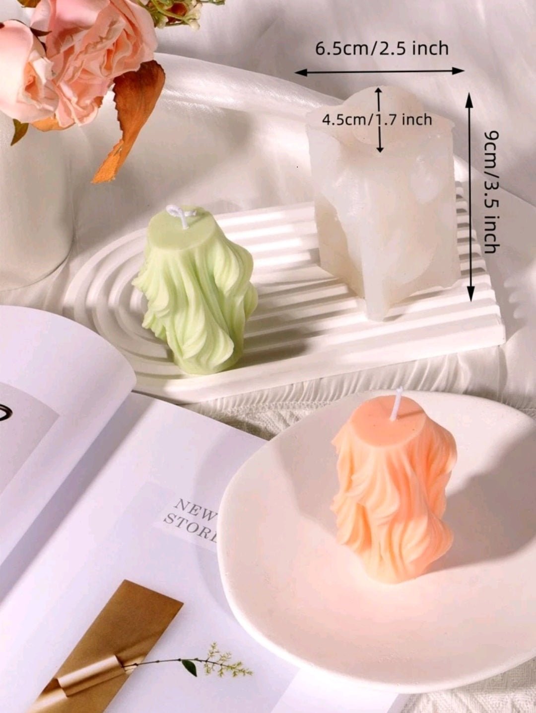 Silicone Candle Tear Geometric Mold - Pacifrica -