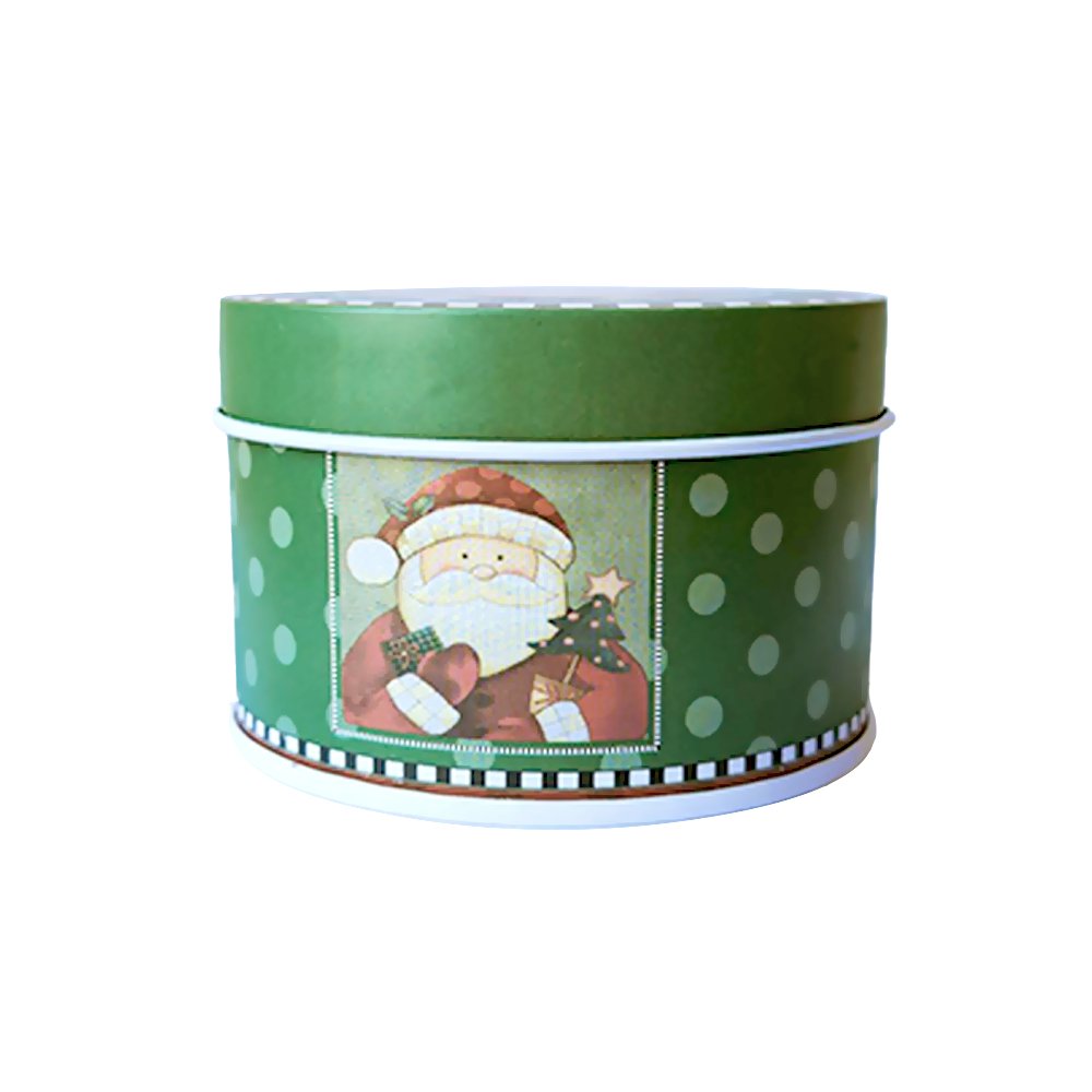 Tin Cup with lid - Small Father Christmas Green - Pacifrica -