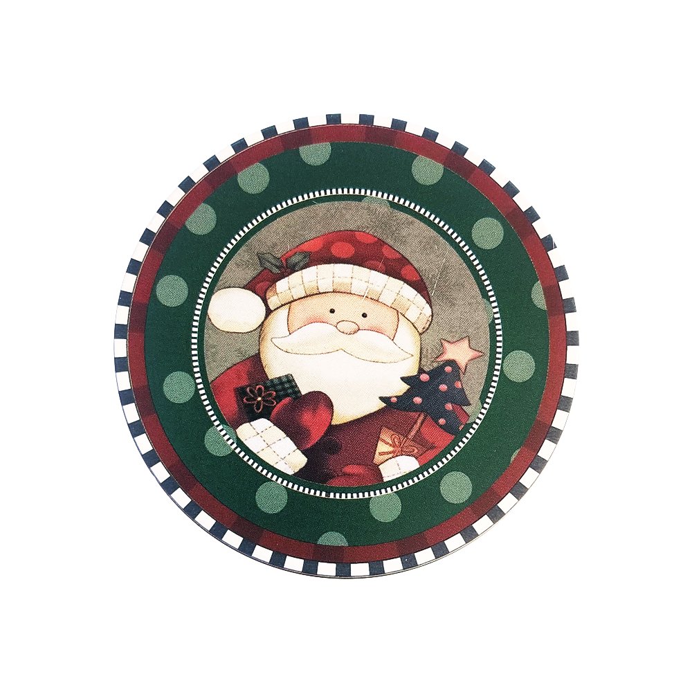 Tin Cup with lid - Small Father Christmas Green - Pacifrica -
